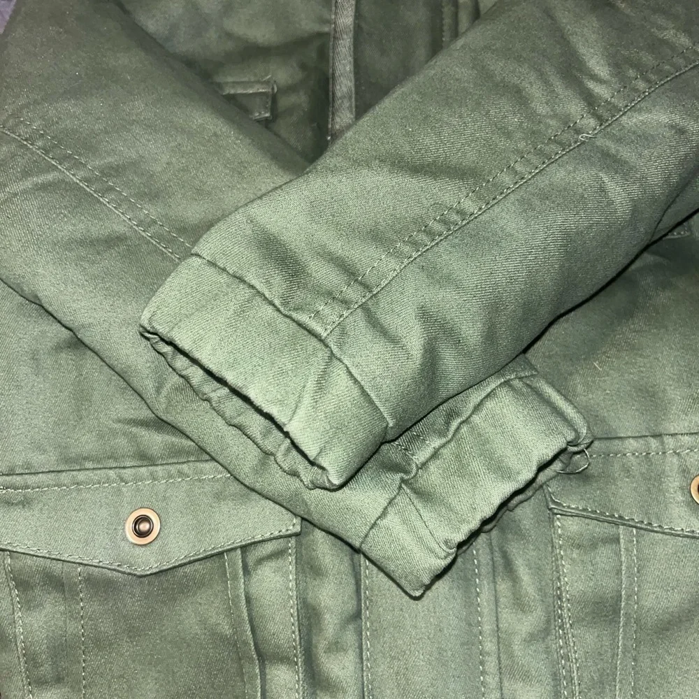 Cat & Jack Olive Hooded Raincoat - Picture 5 of 5
